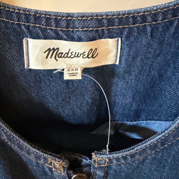 Madewell Blue Denim Women's balloon bomber jacket - Picture 4 of 7